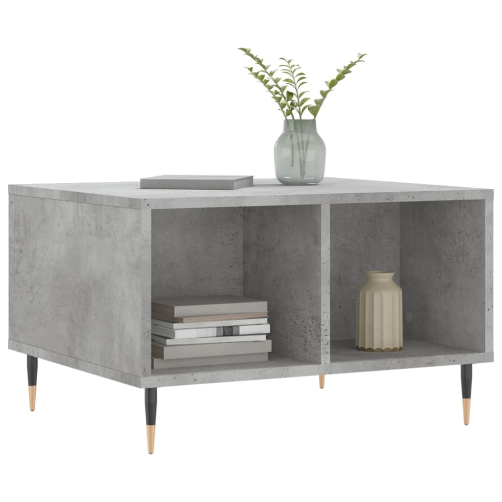 VidaXL Salontafel 60x50x36,5 cm bewerkt hout betongrijs