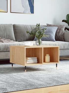 VidaXL Salontafel 60x50x36,5 cm bewerkt hout sonoma eikenkleurig
