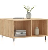 VidaXL Salontafel 60x50x36,5 cm bewerkt hout sonoma eikenkleurig