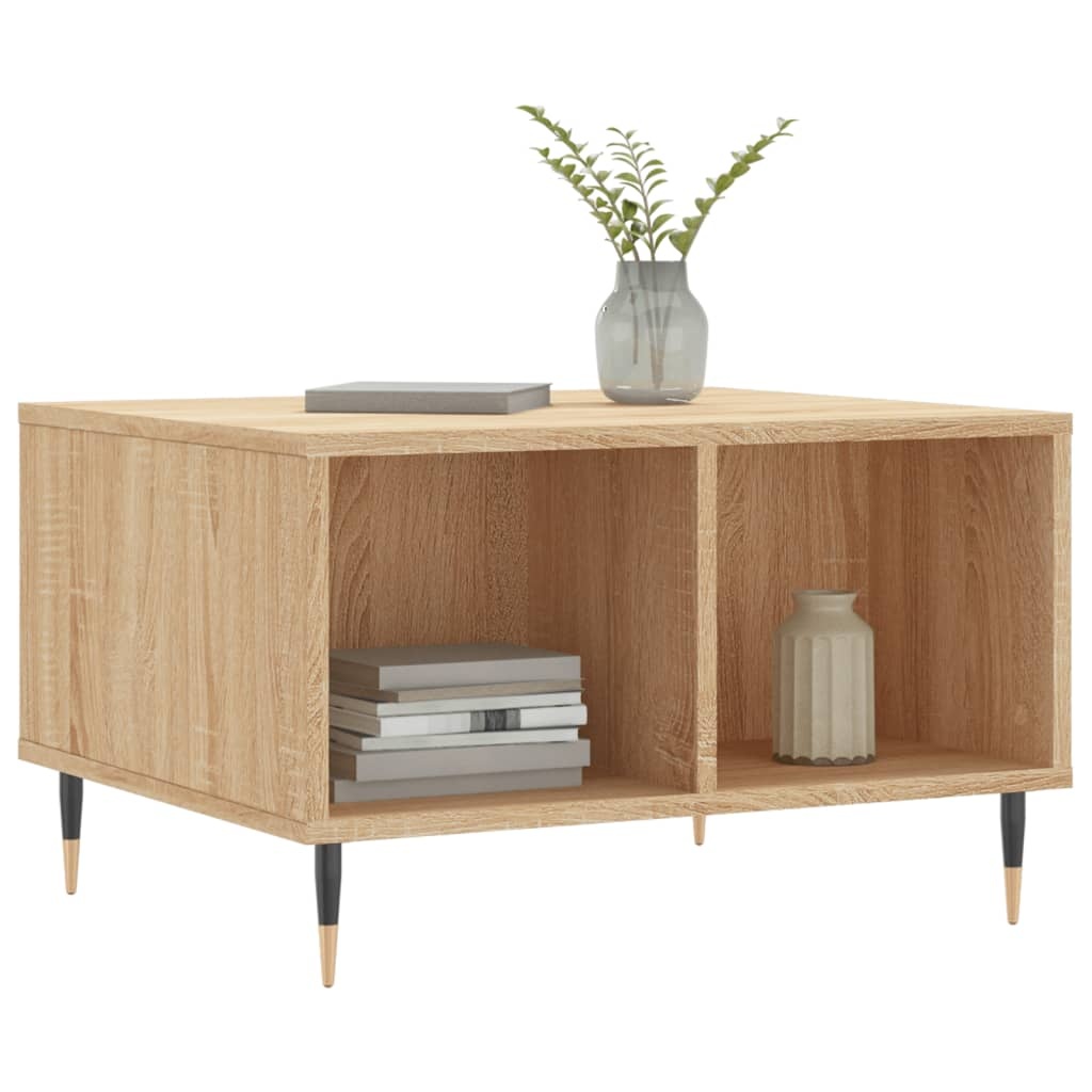 VidaXL Salontafel 60x50x36,5 cm bewerkt hout sonoma eikenkleurig