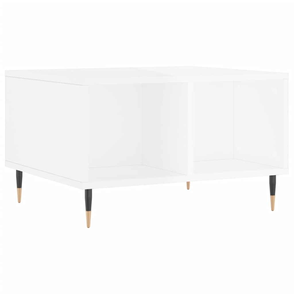VidaXL Salontafel 60x50x36,5 cm bewerkt hout hoogglans wit