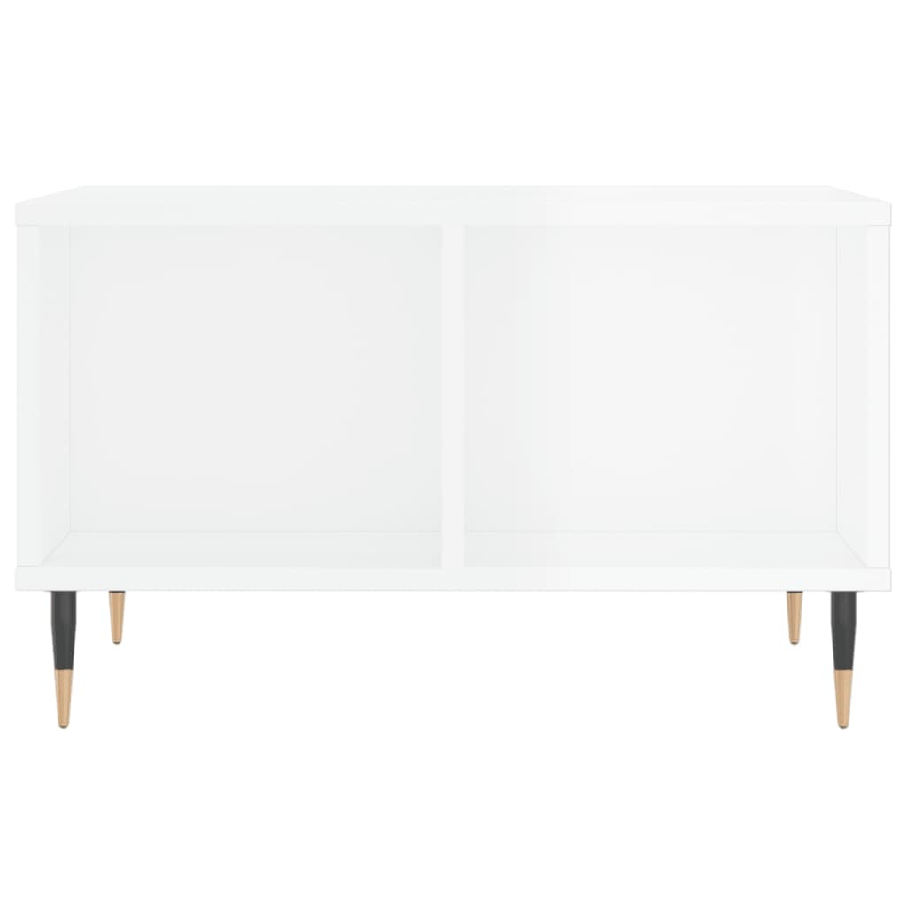 VidaXL Salontafel 60x50x36,5 cm bewerkt hout hoogglans wit