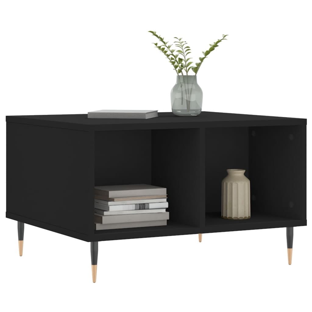 VidaXL Salontafel 60x50x36,5 cm bewerkt hout zwart
