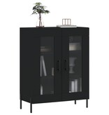 VidaXL Dressoir 69,5x34x90 cm bewerkt hout zwart