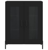 VidaXL Dressoir 69,5x34x90 cm bewerkt hout zwart