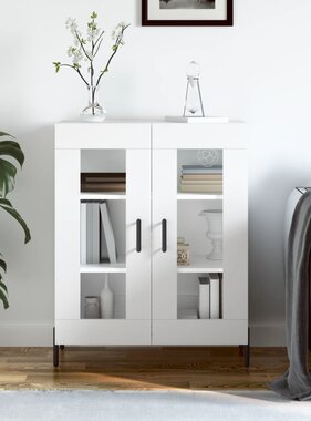 VidaXL Dressoir 69,5x34x90 cm bewerkt hout wit