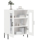 VidaXL Dressoir 69,5x34x90 cm bewerkt hout wit