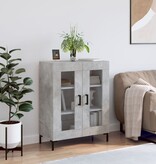 VidaXL Dressoir 69,5x34x90 cm bewerkt hout betongrijs