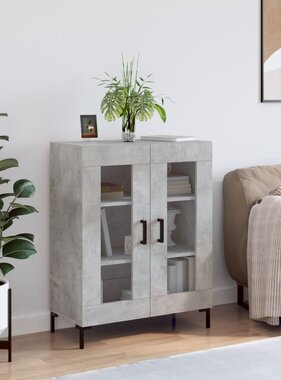VidaXL Dressoir 69,5x34x90 cm bewerkt hout betongrijs