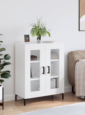 VidaXL Dressoir 69,5x34x90 cm bewerkt hout wit