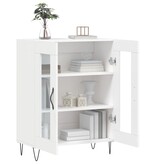 VidaXL Dressoir 69,5x34x90 cm bewerkt hout wit