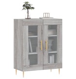 VidaXL Dressoir 69,5x34x90 cm bewerkt hout grijs sonoma eikenkleurig