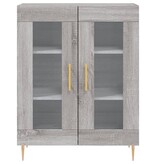 VidaXL Dressoir 69,5x34x90 cm bewerkt hout grijs sonoma eikenkleurig