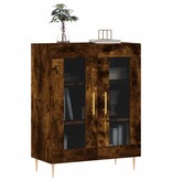 VidaXL Dressoir 69,5x34x90 cm bewerkt hout gerookt eikenkleurig