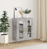 VidaXL Dressoir 69,5x34x90 cm bewerkt hout betongrijs