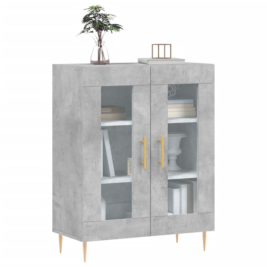 VidaXL Dressoir 69,5x34x90 cm bewerkt hout betongrijs