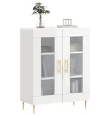 VidaXL Dressoir 69,5x34x90 cm bewerkt hout hoogglans wit