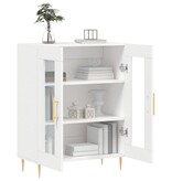 VidaXL Dressoir 69,5x34x90 cm bewerkt hout wit