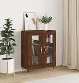 VidaXL Dressoir 69,5x34x90 cm bewerkt hout bruineikenkleurig