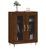 VidaXL Dressoir 69,5x34x90 cm bewerkt hout bruineikenkleurig