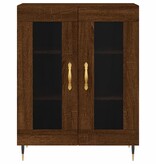 VidaXL Dressoir 69,5x34x90 cm bewerkt hout bruineikenkleurig