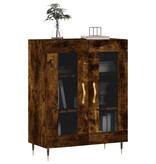 VidaXL Dressoir 69,5x34x90 cm bewerkt hout gerookt eikenkleurig