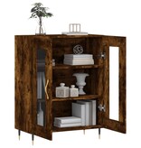 VidaXL Dressoir 69,5x34x90 cm bewerkt hout gerookt eikenkleurig