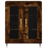 VidaXL Dressoir 69,5x34x90 cm bewerkt hout gerookt eikenkleurig