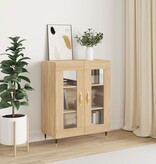 VidaXL Dressoir 69,5x34x90 cm bewerkt hout sonoma eikenkleurig