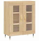 VidaXL Dressoir 69,5x34x90 cm bewerkt hout sonoma eikenkleurig