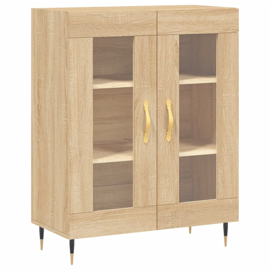 VidaXL Dressoir 69,5x34x90 cm bewerkt hout sonoma eikenkleurig