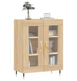 VidaXL Dressoir 69,5x34x90 cm bewerkt hout sonoma eikenkleurig