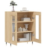 VidaXL Dressoir 69,5x34x90 cm bewerkt hout sonoma eikenkleurig