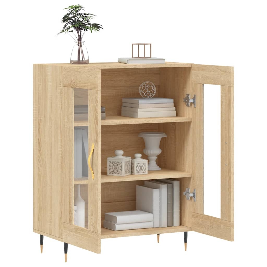 VidaXL Dressoir 69,5x34x90 cm bewerkt hout sonoma eikenkleurig