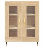 VidaXL Dressoir 69,5x34x90 cm bewerkt hout sonoma eikenkleurig