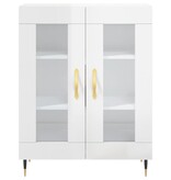 VidaXL Dressoir 69,5x34x90 cm bewerkt hout hoogglans wit