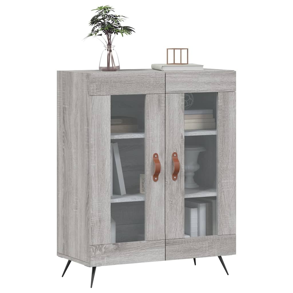 VidaXL Dressoir 69,5x34x90 cm bewerkt hout grijs sonoma eikenkleurig