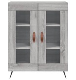 VidaXL Dressoir 69,5x34x90 cm bewerkt hout grijs sonoma eikenkleurig