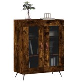 VidaXL Dressoir 69,5x34x90 cm bewerkt hout gerookt eikenkleurig