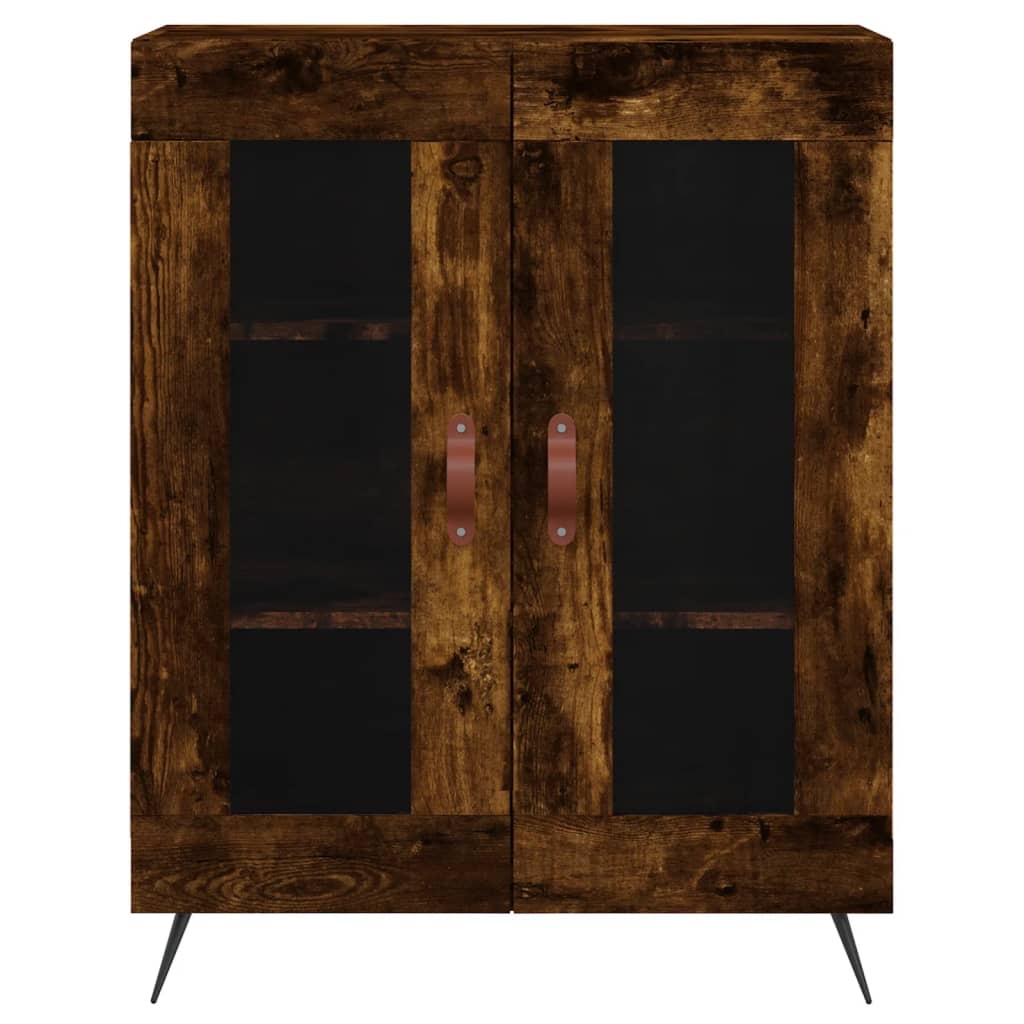 VidaXL Dressoir 69,5x34x90 cm bewerkt hout gerookt eikenkleurig