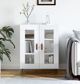 VidaXL Dressoir 69,5x34x90 cm bewerkt hout hoogglans wit