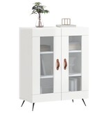 VidaXL Dressoir 69,5x34x90 cm bewerkt hout hoogglans wit