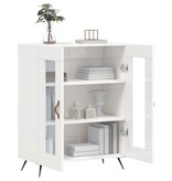 VidaXL Dressoir 69,5x34x90 cm bewerkt hout hoogglans wit
