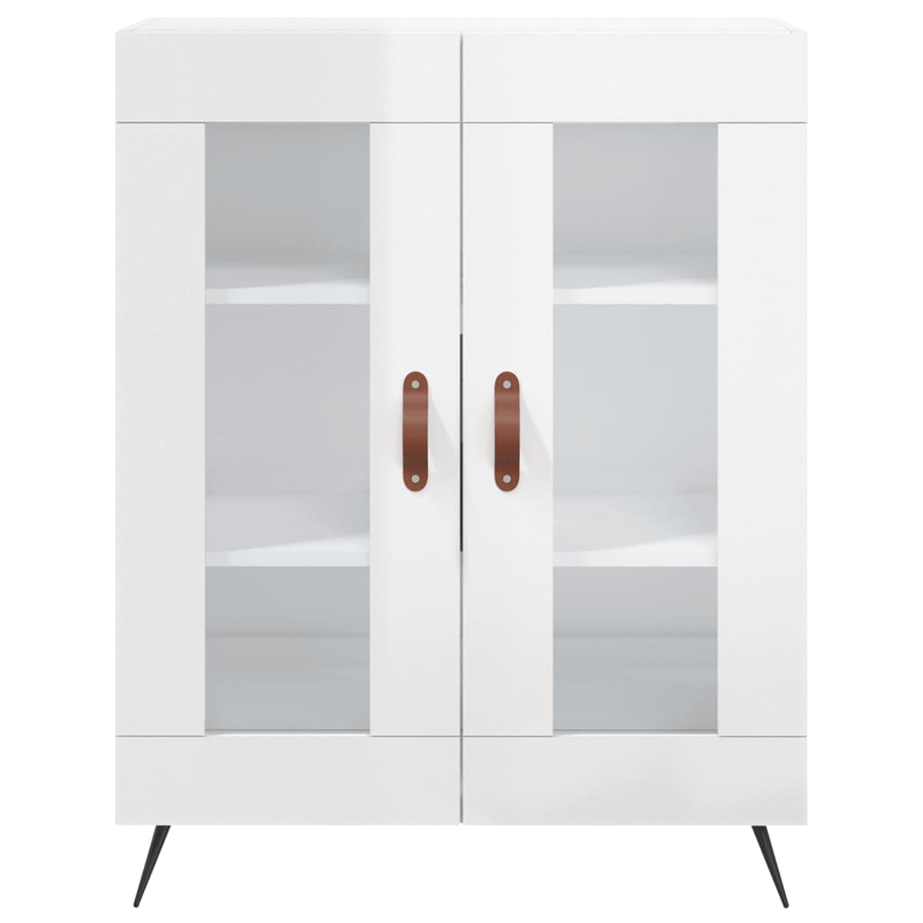 VidaXL Dressoir 69,5x34x90 cm bewerkt hout hoogglans wit