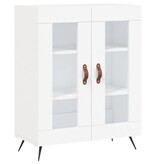 VidaXL Dressoir 69,5x34x90 cm bewerkt hout wit