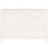 VidaXL Plantenbak verhoogd 119,5x40x78 cm massief grenenhout wit