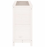 VidaXL Plantenbak verhoogd 119,5x40x78 cm massief grenenhout wit