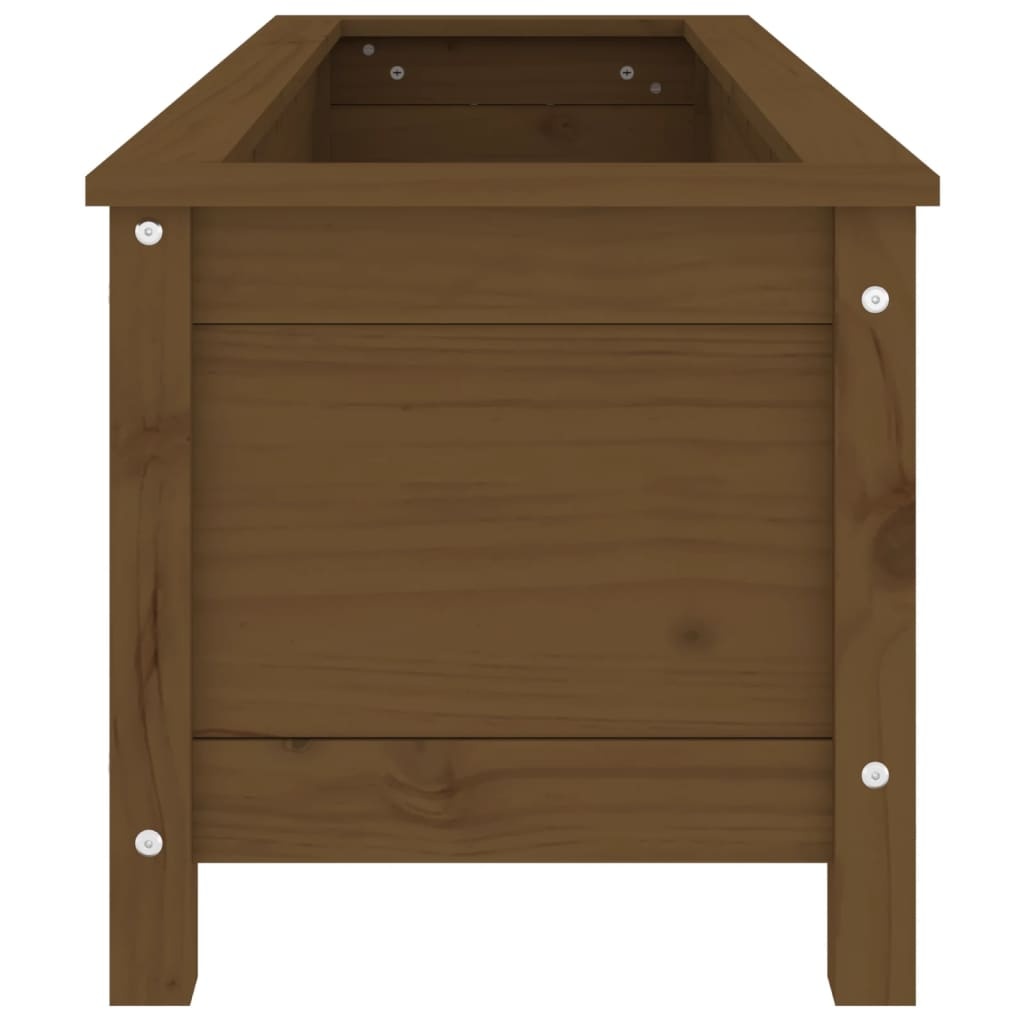 VidaXL Plantenbak verhoogd 119,5x40x39 cm massief grenen honingbruin