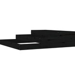VidaXL Plantenbak 107x107x27 cm massief grenenhout zwart