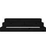 VidaXL Plantenbak 107x107x27 cm massief grenenhout zwart